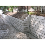 onde fazer projeto muro de arrimo bloco de concreto dwg Salesópolis