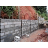 preço de projeto muro de arrimo bloco de concreto dwg Guareí